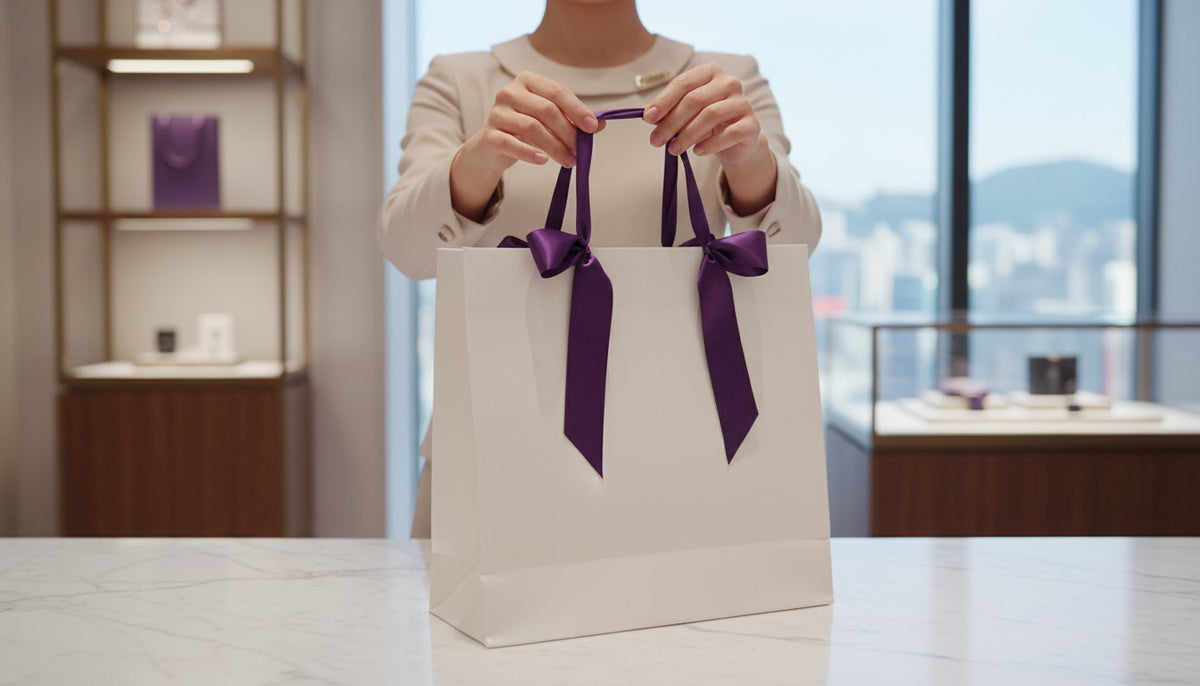 How to Elevate Your Brand with a Paper Shopping Bag with Ribbon Handle ...