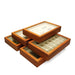 Wooden Showcase Tray Transparent Lid-JPM0113 - Jewelry Packaging Mall