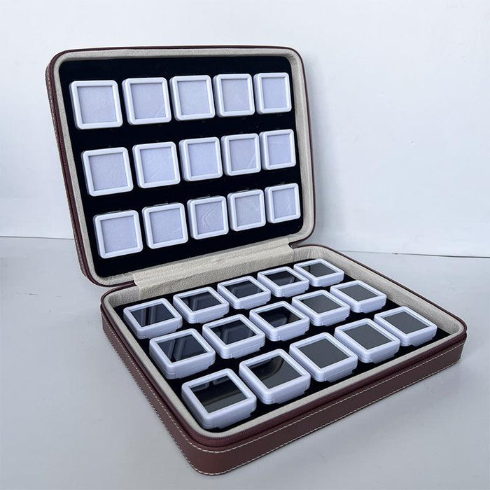 Square Gemstone Jewelry Zipper Case-JPM0137 - Jewelry Packaging Mall