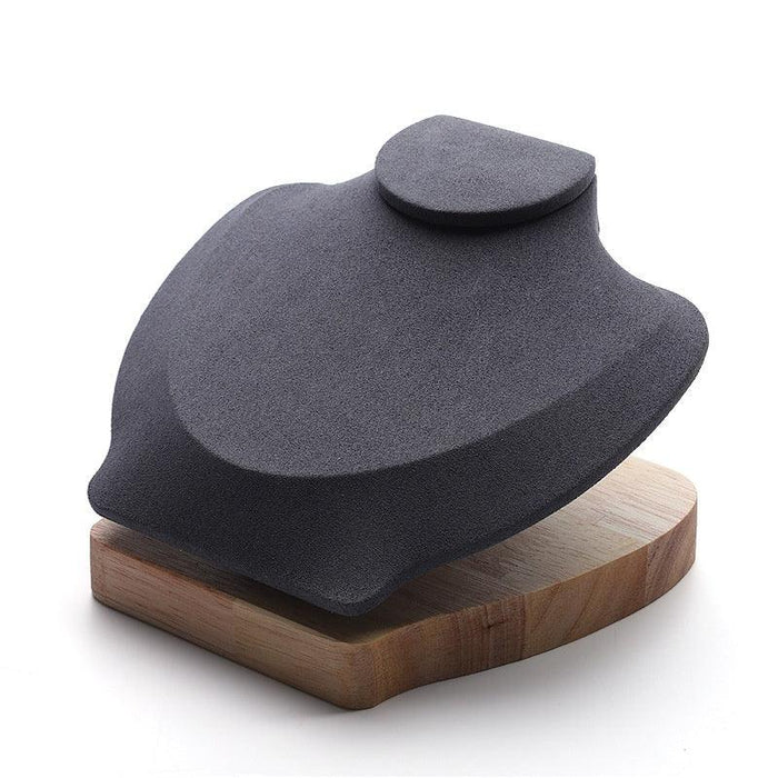 Versatile Microfiber Solid Wood Necklace Busts - Jewelry Packaging Mall