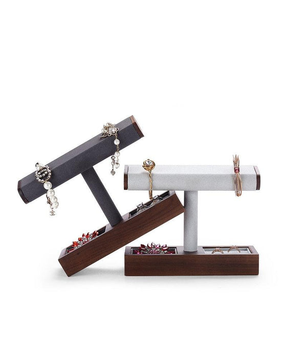 Stylish Black Walnut Bracelet Stand - Jewelry Packaging Mall