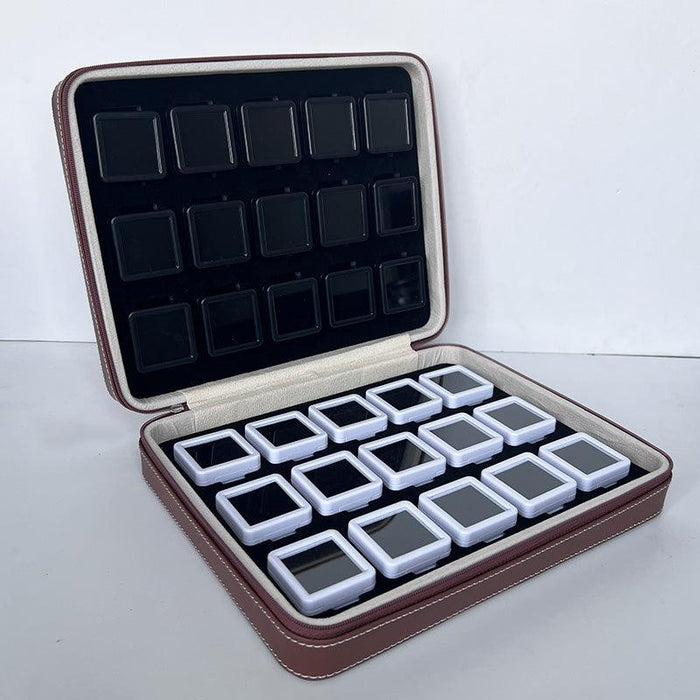 Square Gemstone Jewelry Zipper Case-JPM0137 - Jewelry Packaging Mall