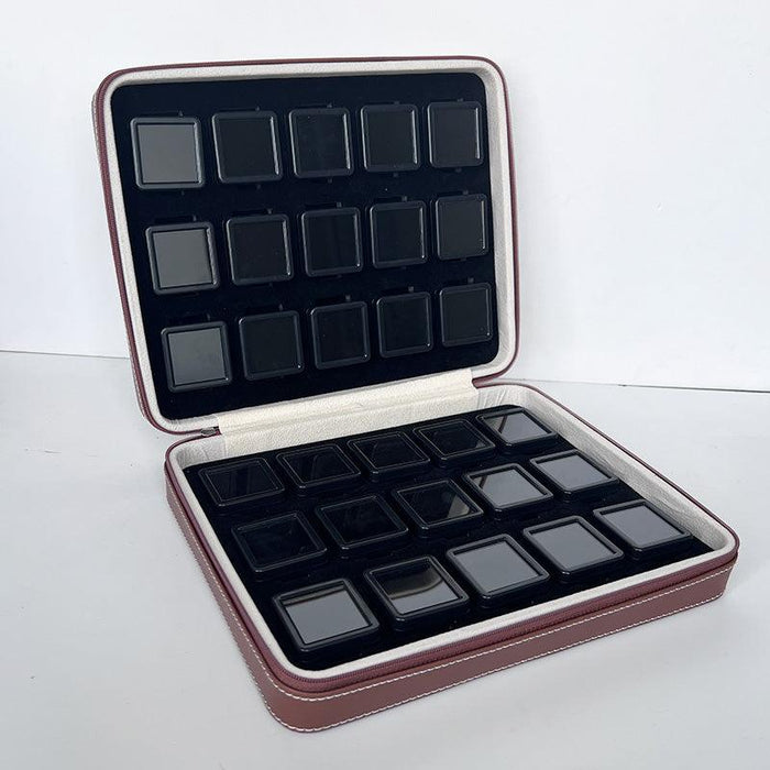 Square Gemstone Jewelry Zipper Case-JPM0137 - Jewelry Packaging Mall