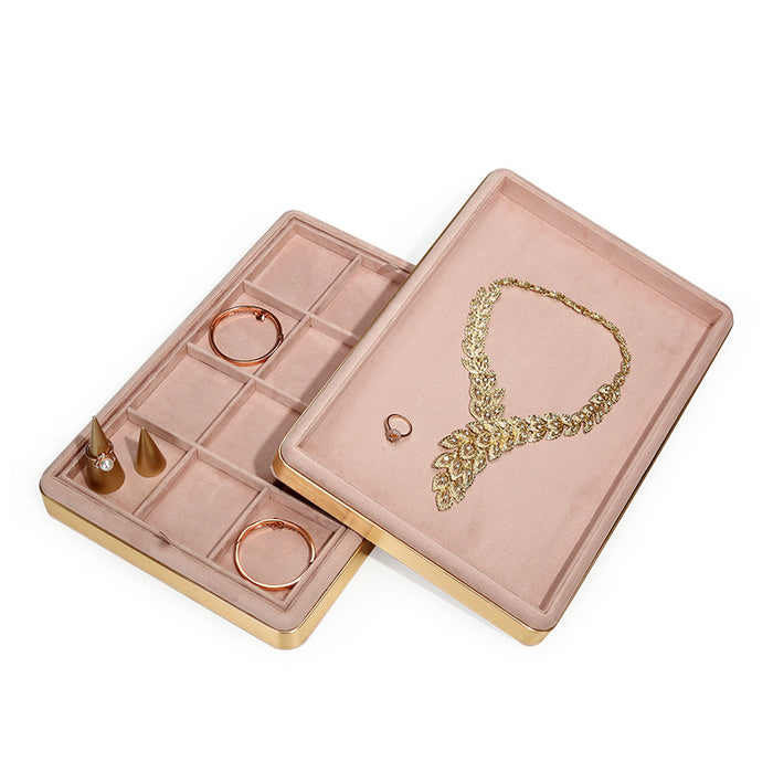 Metallic Pink Jewelry Showcase Tray