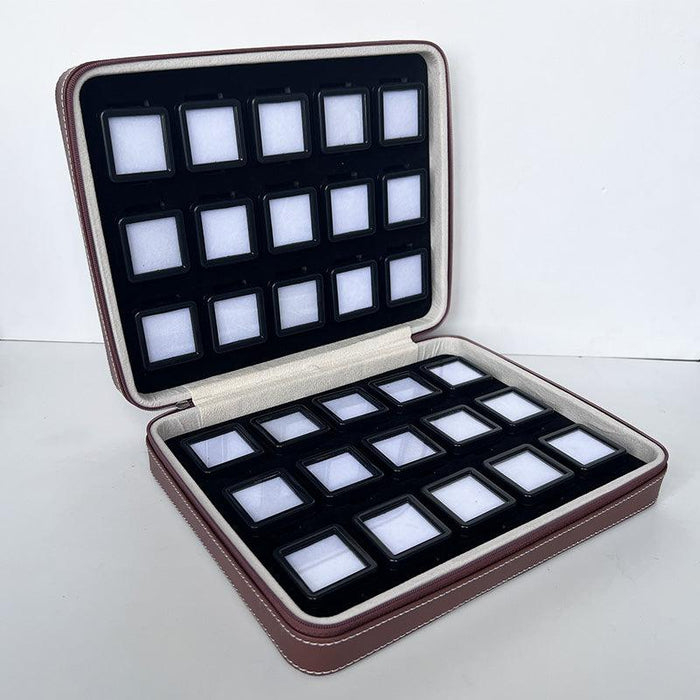 Square Gemstone Jewelry Zipper Case-JPM0137 - Jewelry Packaging Mall