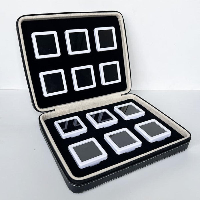 Square Gemstone Jewelry Zipper Case-JPM0137 - Jewelry Packaging Mall