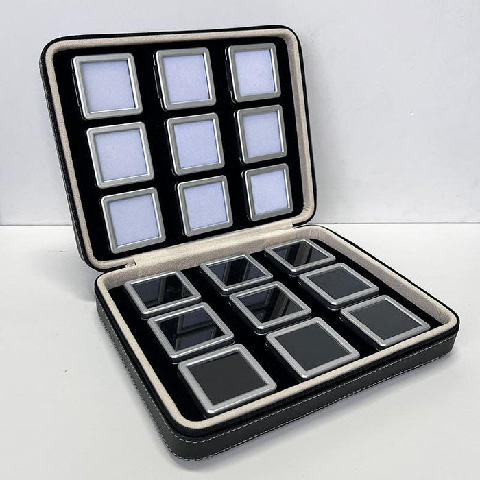 Square Gemstone Jewelry Zipper Case-JPM0137 - Jewelry Packaging Mall