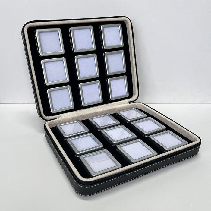 Square Gemstone Jewelry Zipper Case-JPM0137 - Jewelry Packaging Mall