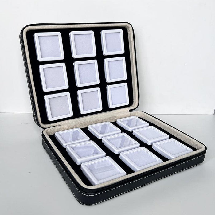 Square Gemstone Jewelry Zipper Case-JPM0137 - Jewelry Packaging Mall
