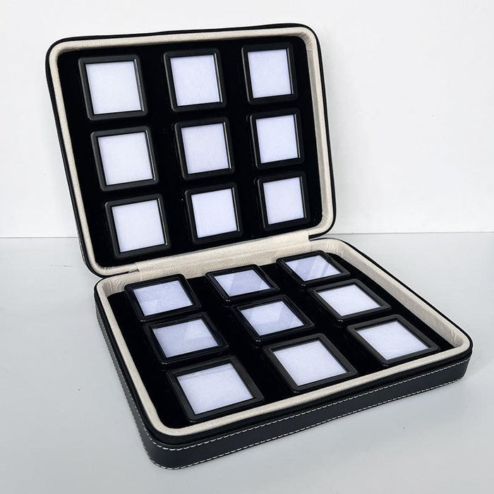 Square Gemstone Jewelry Zipper Case-JPM0137 - Jewelry Packaging Mall