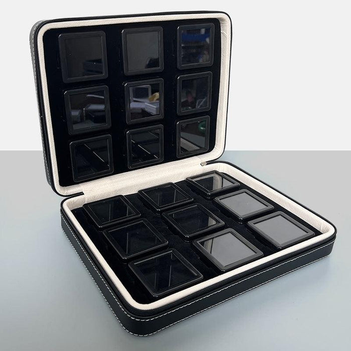 Square Gemstone Jewelry Zipper Case-JPM0137 - Jewelry Packaging Mall