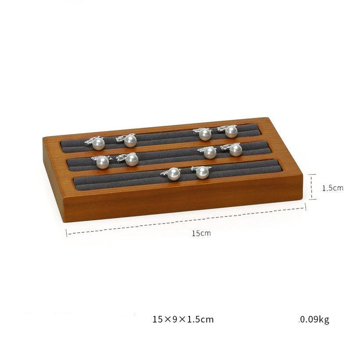Contemporary Gray Wooden Display Collection - Jewelry Packaging Mall