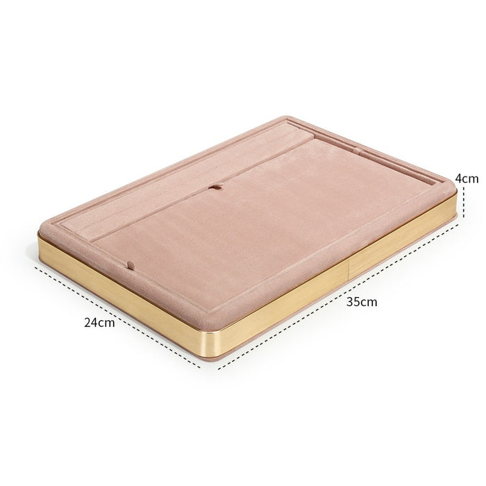 Metallic Pink Jewelry Showcase Tray