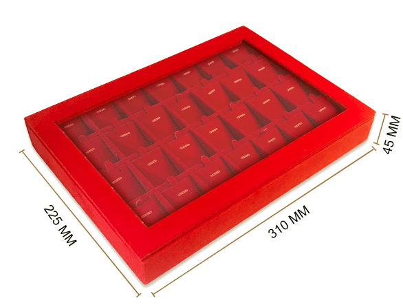 Showcase Tray W/ Transparent Lid-JPM0081 - Jewelry Packaging Mall