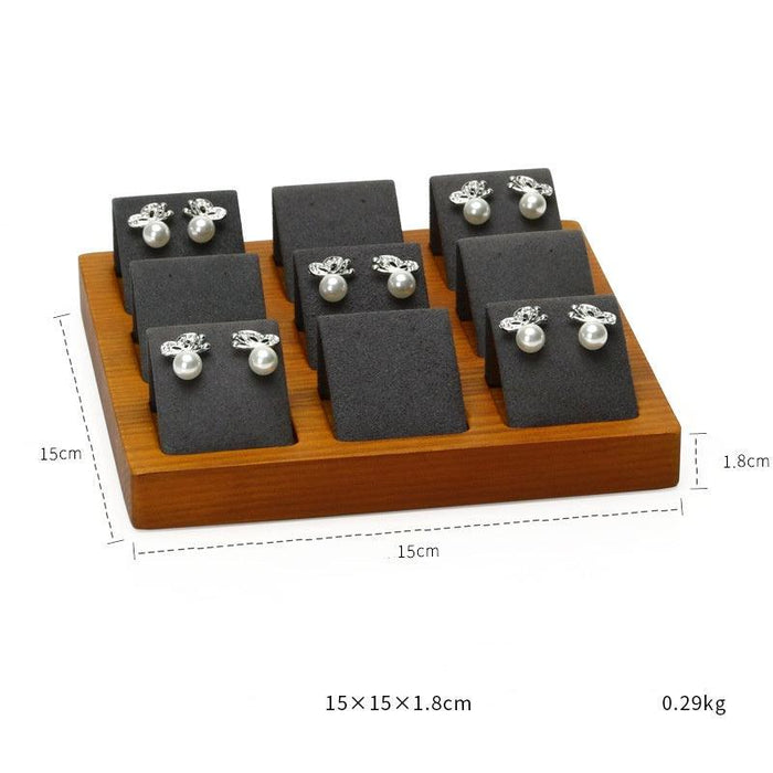 Contemporary Gray Wooden Display Collection - Jewelry Packaging Mall