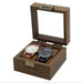 Wooden Flip Concealed Lid Double Watch Organiser-JPM0206 - Jewelry Packaging Mall