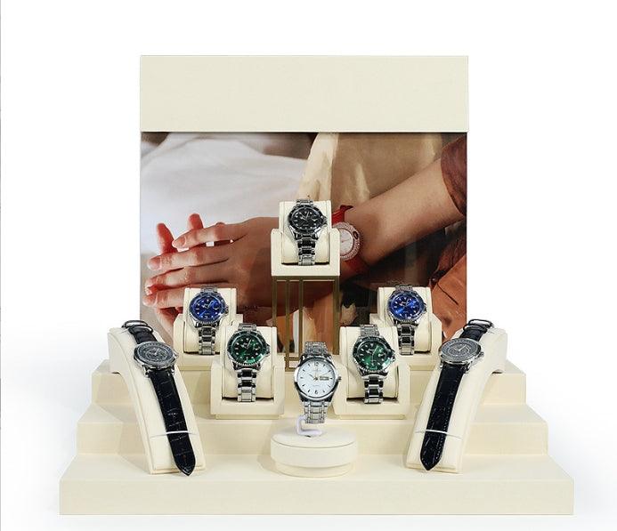 Beige Metal Watch Display Collection-JPM0062 - Jewelry Packaging Mall