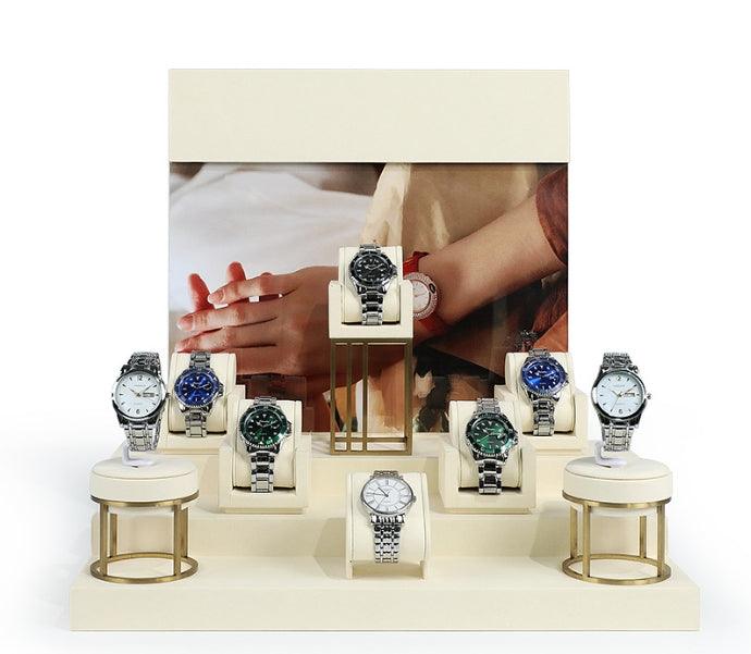 Beige Metal Watch Display Collection-JPM0062 - Jewelry Packaging Mall