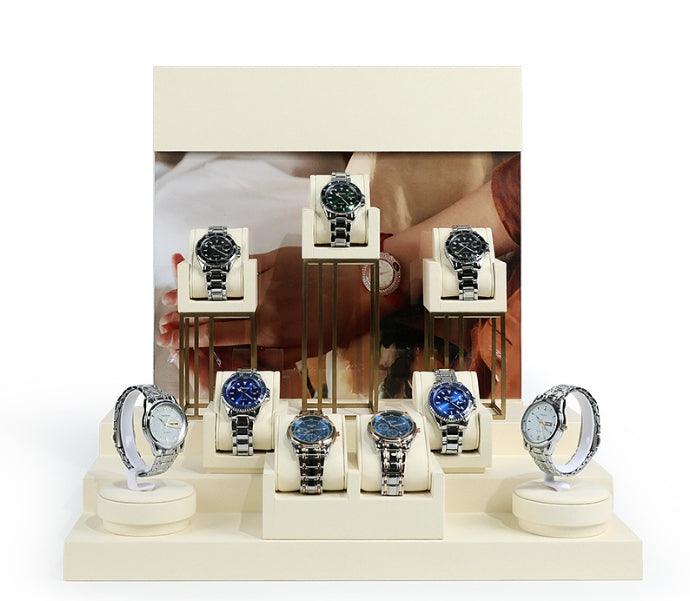 Beige Metal Watch Display Collection-JPM0062 - Jewelry Packaging Mall