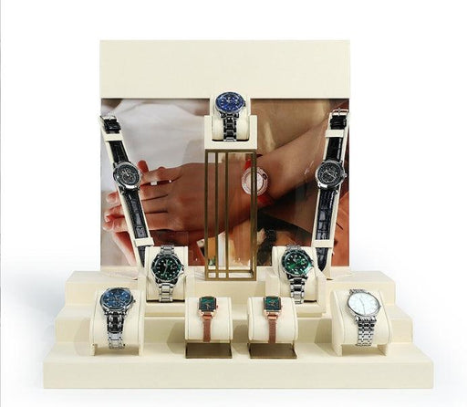 Beige Metal Watch Display Collection-JPM0062 - Jewelry Packaging Mall