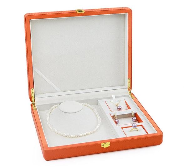 High-Grade Mother's Day PU Leather Pearl Set Box - Jewelry Packaging Mall