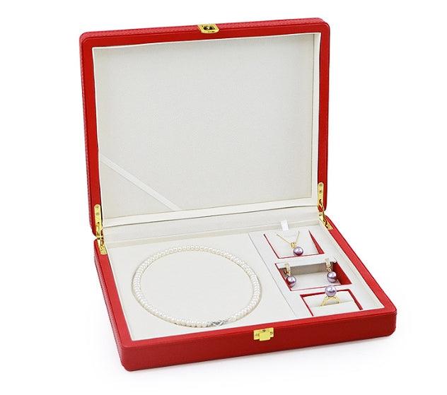 High-Grade Mother's Day PU Leather Pearl Set Box - Jewelry Packaging Mall