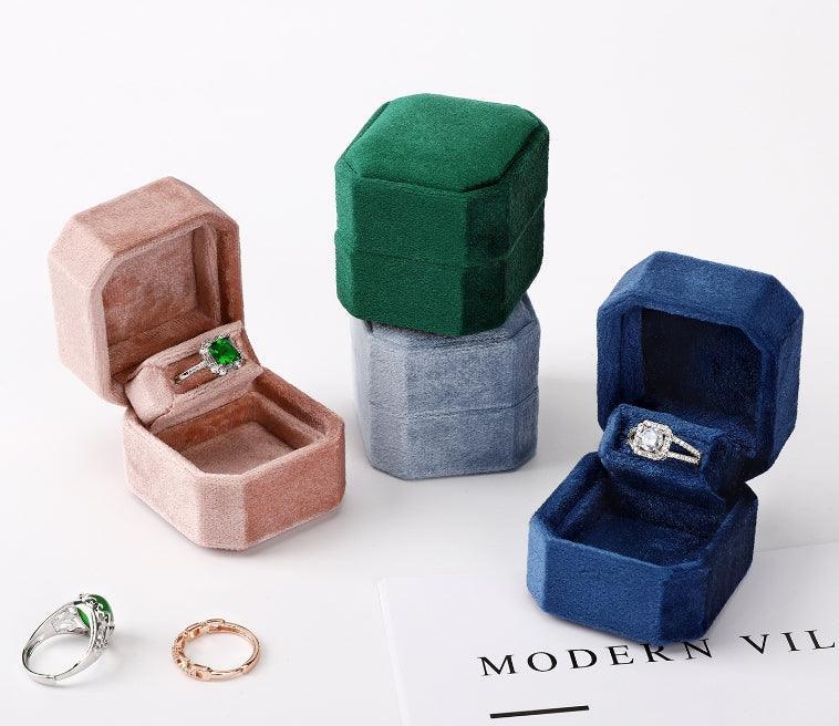 Assorted Square Velvet Ring Box Collection-JPM0215 - Jewelry Packaging Mall