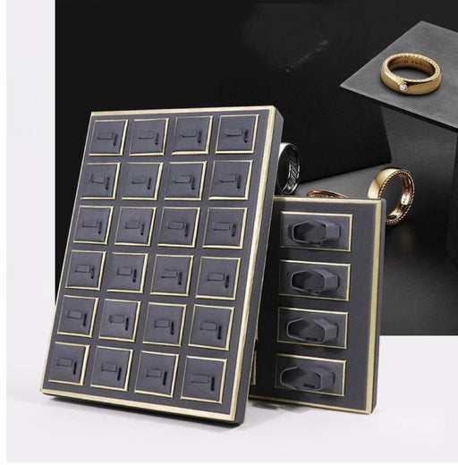 PU Gold Rimmed Jewellery Display Tray-JPM0094 - Jewelry Packaging Mall