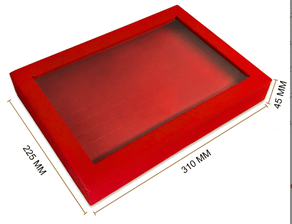 Showcase Tray W/ Transparent Lid-JPM0081 - Jewelry Packaging Mall