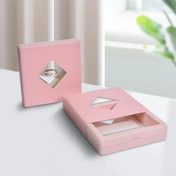 Paper Sleeve Transparent Film Box (50 pcs per pack) - Jewelry Packaging Mall