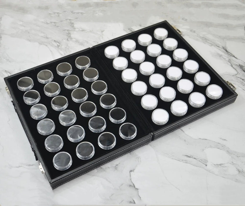 Clear Round Gemstone Display Case-JPM0300