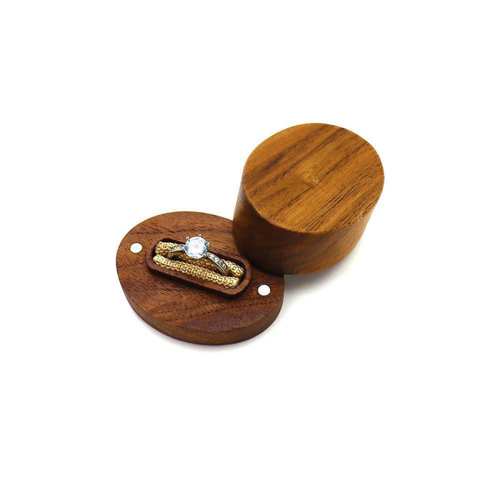 Eternal Walnut Ring Box - Jewelry Packaging Mall
