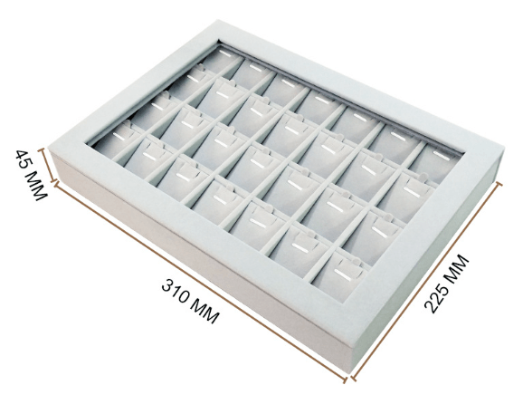 Showcase Tray W/ Transparent Lid-JPM0081 - Jewelry Packaging Mall