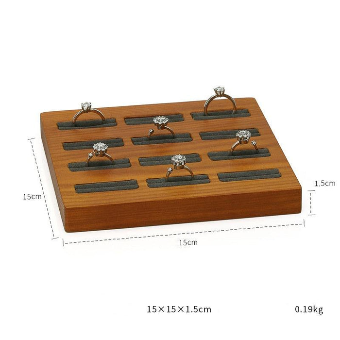 Contemporary Gray Wooden Display Collection - Jewelry Packaging Mall