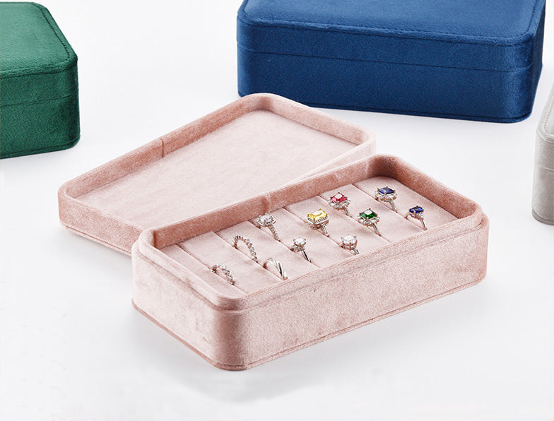 Aurora Velvet Ring Organizer Display Tray