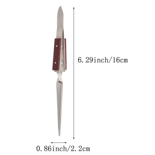 Cross Lock Soldering Tweezers with Fiber Grip - Jewelry Packaging Mall