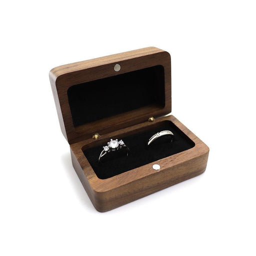 Wooden Couple Rings Box - Jewelry Packaging Mall