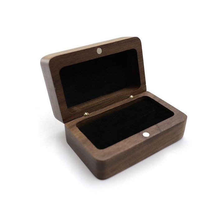 Wooden Couple Rings Box - Jewelry Packaging Mall