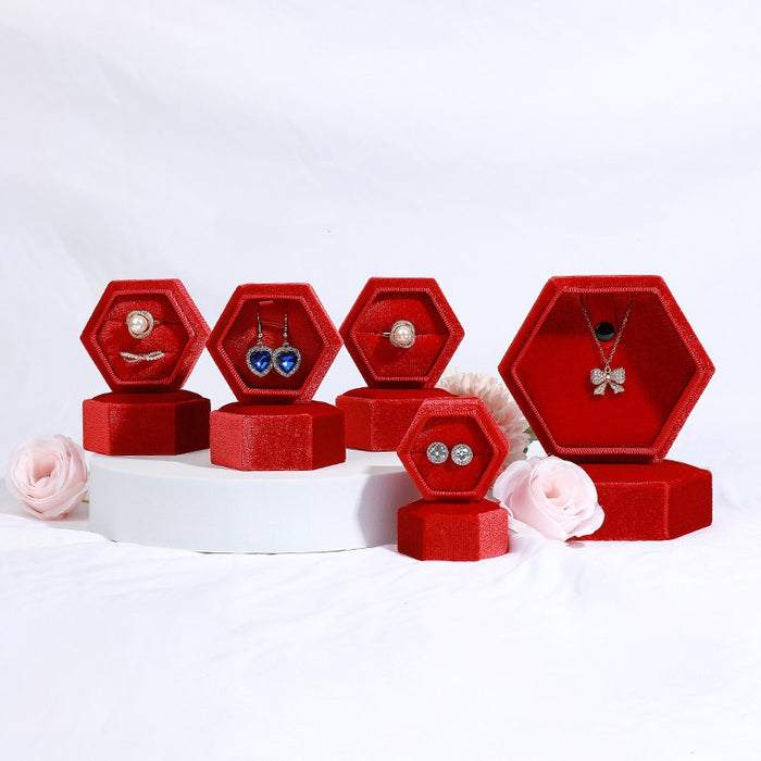 Hexagon Ring Velvet Box Collection-JPM0193
