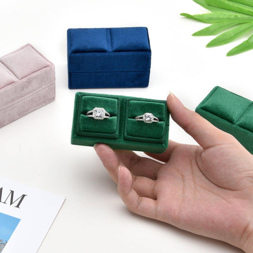 Zetland Velvet Double Rings Box Collection-JPM0205 - Jewelry Packaging Mall