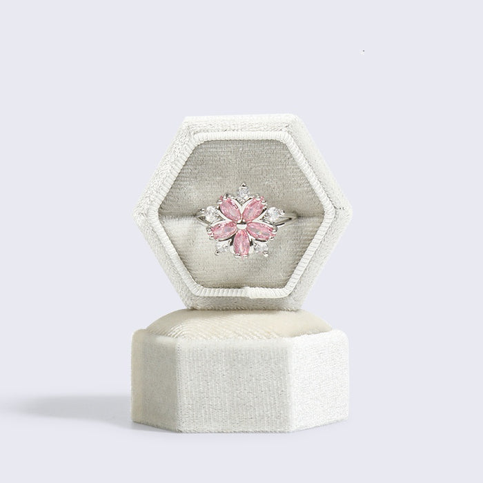 Hexagon Ring Velvet Box Collection-JPM0193