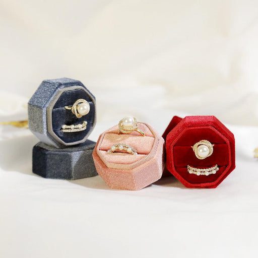 Opulent Octagons Velvet Box Collection - Jewelry Packaging Mall