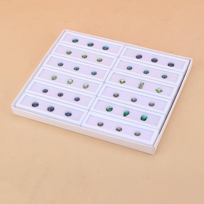 Long Gem Boxes Tray (Include 12 Gem Boxes) - Jewelry Packaging Mall