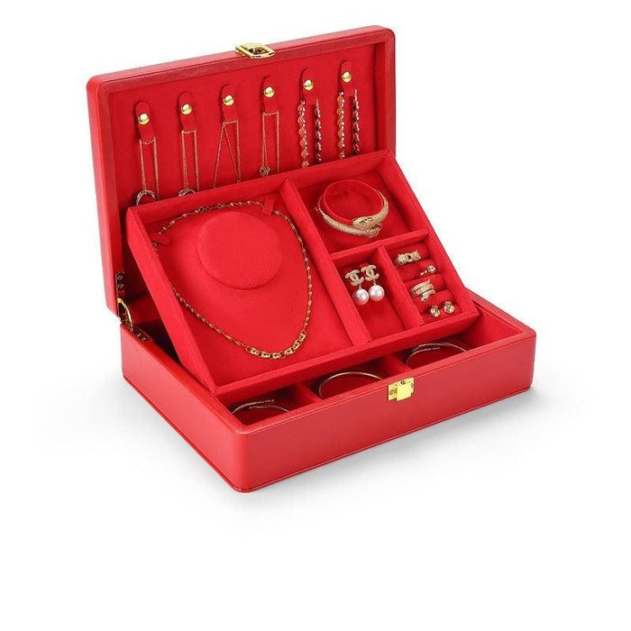 Sophisticated Leather Portable Storage Boxes - Jewelry Packaging Mall