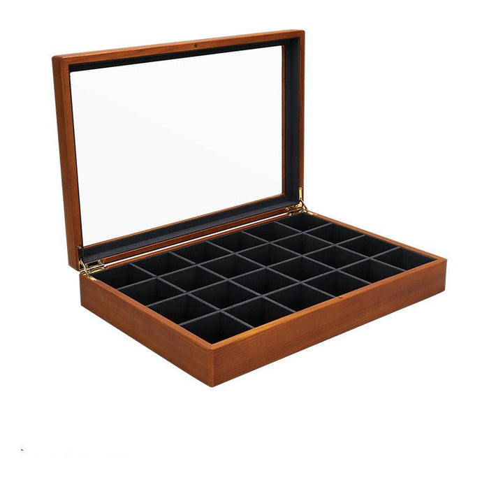 Cheerish Wooden Showcase Trays (w/ Hinged Transparent Lid) - Jewelry Packaging Mall