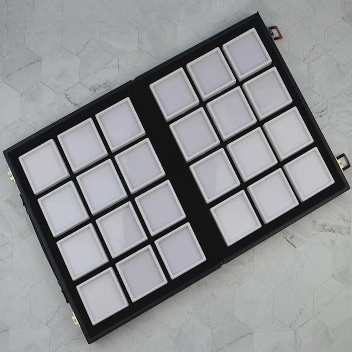 Gem Boxes Salesman Suitcase w/ Lock (Gem Boxes Included)-JPM0129 - Jewelry Packaging Mall