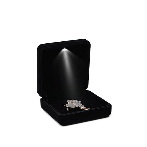 Velvet Brooch Memorial Pin Badge Collection - LED Box - Jewelry Packaging Mall