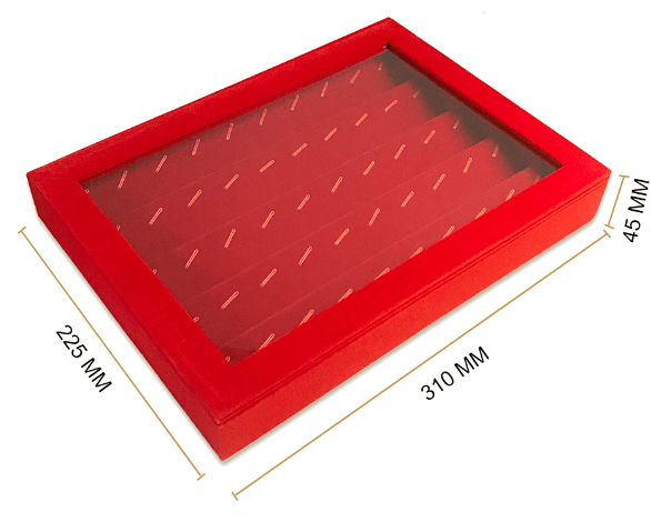 Showcase Tray W/ Transparent Lid-JPM0081 - Jewelry Packaging Mall