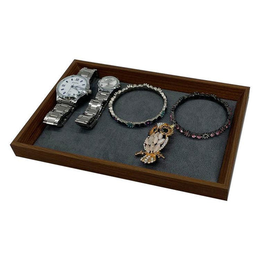 Black Walnut Wood Frame Showcase Trays - Jewelry Packaging Mall