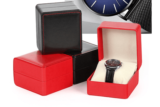 Black/Red PU Watch Boxes-JPM0226 - Jewelry Packaging Mall